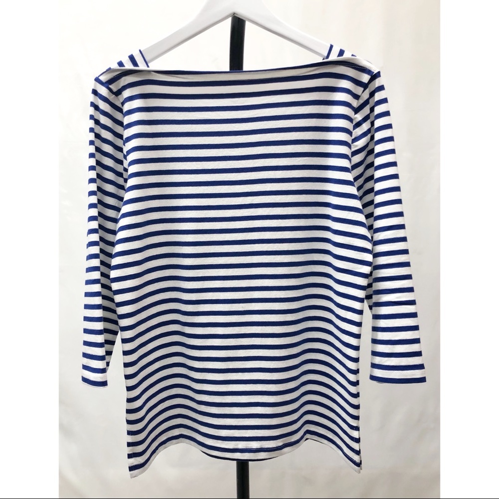 The Vermont Country Store Navy/White Stripe Knit - Picture 9 of 16